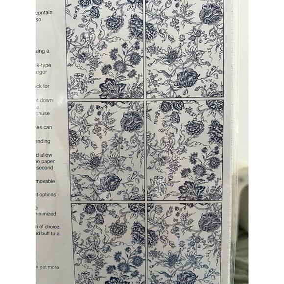 Indigo Floral IOD Paint Inlay - Eight 12"x16" Sheets BNWT - Picture 3 of 3